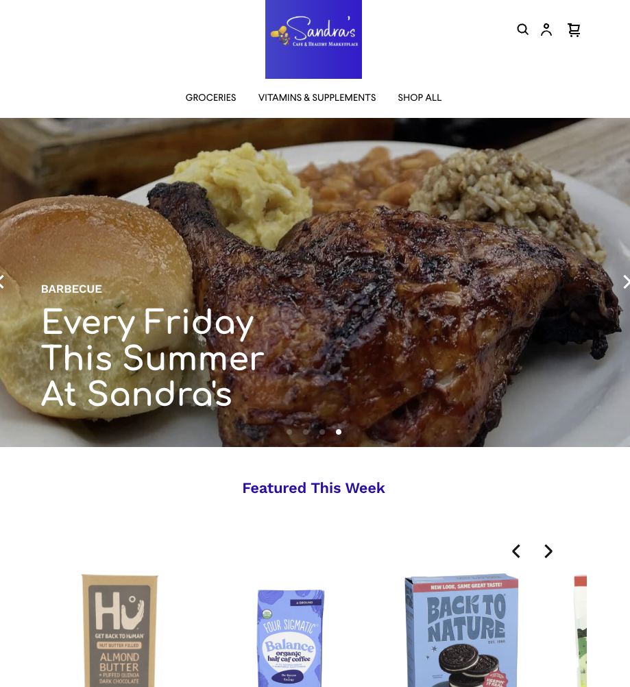 sandra's cafe and healthy marketplace shop online